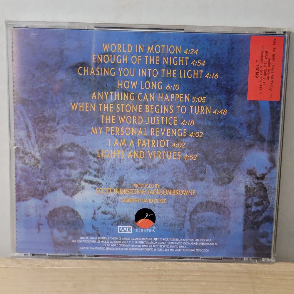 CD Jackson Browne - World In Motion - Picture 4 of 4